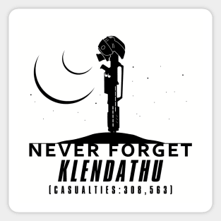 Never Forget Klendathu - black Sticker